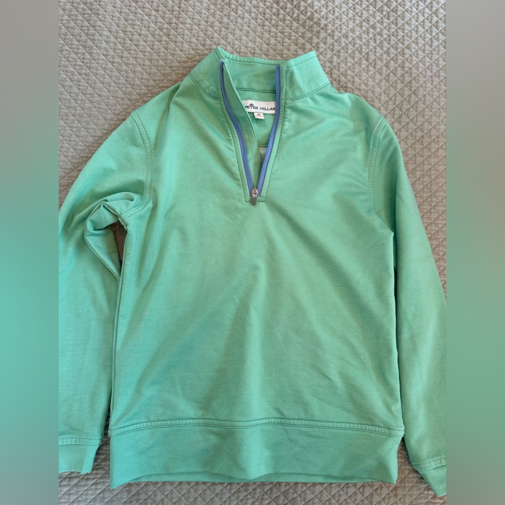 Boy’s Peter Millar Green Half-Zip